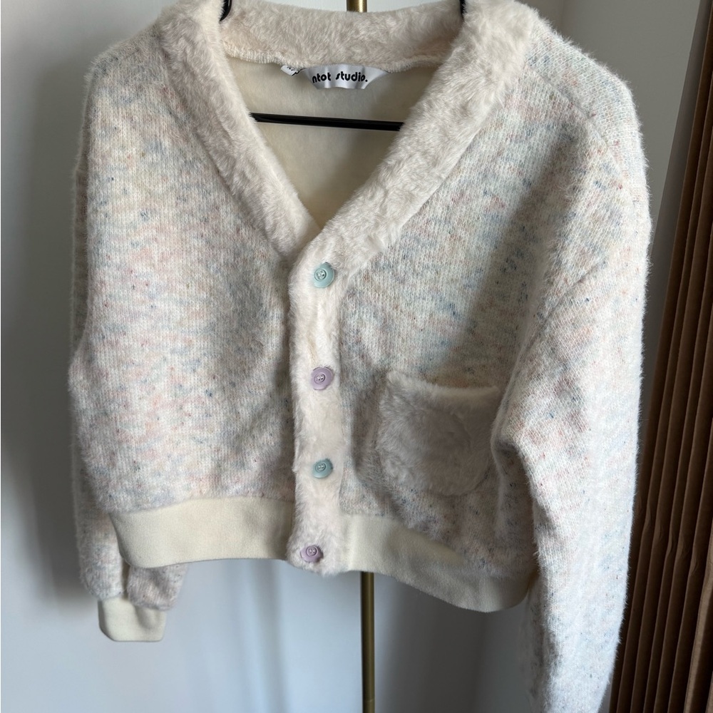 Women's Cream Cardigan Sweater